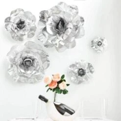 4 Pcs 12" Wide Artificial Large Roses Flowers For Wall Backdrop 26 4 Pcs 12" Wide Artificial Large Roses Flowers For Wall Backdrop -Optimal Home Decoration 4 pcs 12 wide artificial large roses flowers for wall backdrop 28996292083775