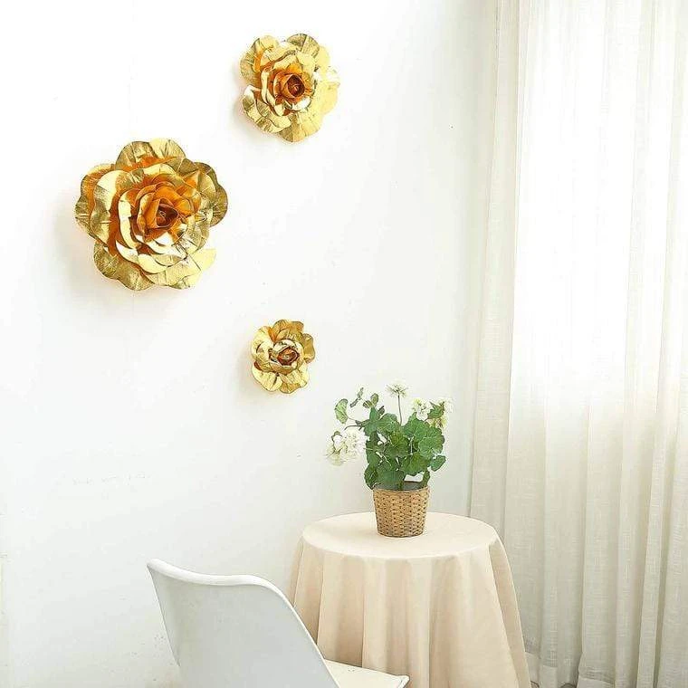 4 Pcs 12" Wide Artificial Large Roses Flowers For Wall Backdrop 17 4 Pcs 12" Wide Artificial Large Roses Flowers For Wall Backdrop - Image 15