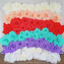 4 Pcs 12" Wide Artificial Large Roses Flowers For Wall Backdrop 37 4 Pcs 12" Wide Artificial Large Roses Flowers For Wall Backdrop -Optimal Home Decoration 4 pcs 12 wide artificial large roses flowers for wall backdrop 28996292444223