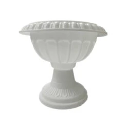 4 Pcs 12" Wide Decorative Roman Wedding Flower Pots - Off White