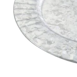 4 Pcs 13" Round With Ruffled Rim Galvanized Metal Charger Plates - Silver 12 4 Pcs 13" Round With Ruffled Rim Galvanized Metal Charger Plates - Silver -Optimal Home Decoration 4 pcs 13 round with ruffled rim galvanized metal charger plates silver chrg met0001 silv 11489330987071
