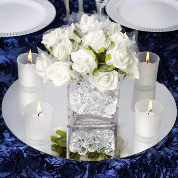 4 Pcs 14" Wide Round Mirrors Centerpieces 5 4 Pcs 14" Wide Round Mirrors Centerpieces - Image 3