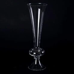 4 Pcs 15" Tall Trumpet Glass Wedding Vases - Clear -Optimal Home Decoration 4 pcs 15 tall trumpet glass wedding vases clear vase a20 5244868919359