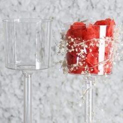 4 Pcs 18" Small Plastic Vases Cups Wedding Centerpieces - Clear 13 4 Pcs 18" Small Plastic Vases Cups Wedding Centerpieces - Clear -Optimal Home Decoration 4 pcs 18 small plastic vases cups wedding centerpieces clear prop cupk 004 28496449110079