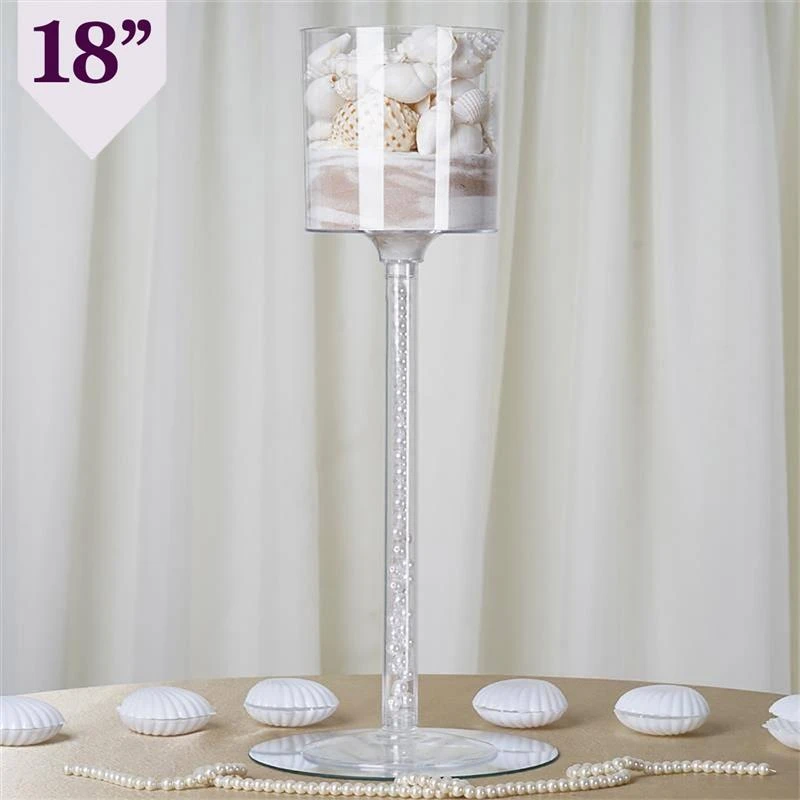 4 Pcs 18" Small Plastic Vases Cups Wedding Centerpieces - Clear 5 4 Pcs 18" Small Plastic Vases Cups Wedding Centerpieces - Clear - Image 3