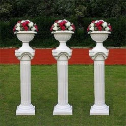 4 Pcs 34" Tall Adjustable Roman Decorative Columns Pedestal Stands - White 14 4 Pcs 34" Tall Adjustable Roman Decorative Columns Pedestal Stands - White -Optimal Home Decoration 4 pcs 34 tall adjustable roman decorative columns pedestal stands white prop roma 04 28328431878207