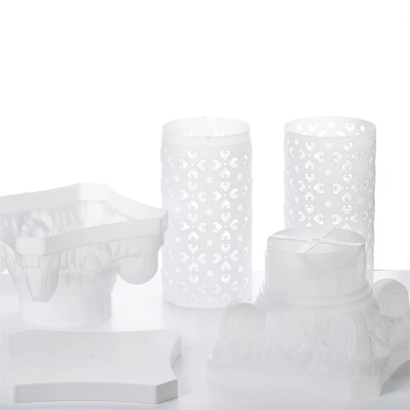 4 Pcs 42" Tall Adjustable Roman Decorative Columns Pedestal Stands - White 5 4 Pcs 42" Tall Adjustable Roman Decorative Columns Pedestal Stands - White - Image 3