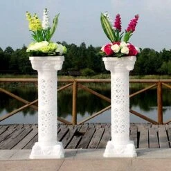 4 Pcs 42" Tall Adjustable Roman Decorative Columns Pedestal Stands - White 17 4 Pcs 42" Tall Adjustable Roman Decorative Columns Pedestal Stands - White -Optimal Home Decoration 4 pcs 42 tall adjustable roman decorative columns pedestal stands white prop roma 05 28328979857471