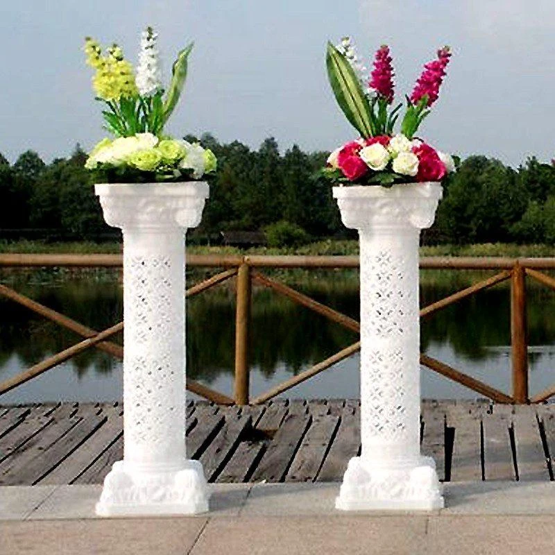 4 Pcs 42" Tall Adjustable Roman Decorative Columns Pedestal Stands - White 10 4 Pcs 42" Tall Adjustable Roman Decorative Columns Pedestal Stands - White - Image 8