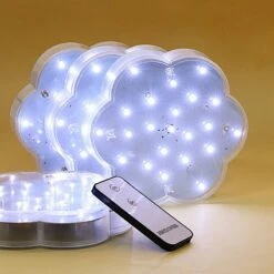 4 Pcs 6" LED Vase Lights With Remote Control - White -Optimal Home Decoration 4 pcs 6 led vase lights with remote control white led rmt03 wht 15765151744063