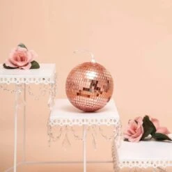4 Pcs 6" Wide Glass Mirror Disco Balls Ornaments -Optimal Home Decoration 4 pcs 6 wide glass mirror disco balls ornaments 28996281106495