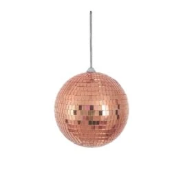 4 Pcs 6" Wide Glass Mirror Disco Balls Ornaments