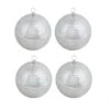 4 Pcs 8" Wide Glass Mirror Disco Balls Ornaments - Silver -Optimal Home Decoration 4 pcs 8 wide glass mirror disco balls ornaments silver foam ball mir 08 28569959071807