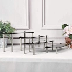4 Pcs Acrylic Cupcake Holders Dessert Stands Organizer Racks 25 4 Pcs Acrylic Cupcake Holders Dessert Stands Organizer Racks -Optimal Home Decoration 4 pcs acrylic cupcake holders dessert stands organizer racks black cake plst rec001 set blk 28457076523071