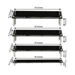 4 Pcs Acrylic Cupcake Holders Dessert Stands Organizer Racks 22 4 Pcs Acrylic Cupcake Holders Dessert Stands Organizer Racks -Optimal Home Decoration 4 pcs acrylic cupcake holders dessert stands organizer racks black cake plst rec001 set blk 28592977838143