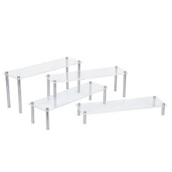 4 Pcs Acrylic Cupcake Holders Dessert Stands Organizer Racks