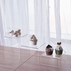 4 Pcs Acrylic Display Stands Cupcake Riser Centerpieces - Clear 17 4 Pcs Acrylic Display Stands Cupcake Riser Centerpieces - Clear -Optimal Home Decoration 4 pcs acrylic display stands cupcake riser centerpieces clear prop box 004 set clr 28001101381695