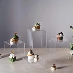 4 Pcs Acrylic Display Stands Cupcake Riser Centerpieces - Clear 14 4 Pcs Acrylic Display Stands Cupcake Riser Centerpieces - Clear -Optimal Home Decoration 4 pcs acrylic display stands cupcake riser centerpieces clear prop box 004 set clr 28550447693887