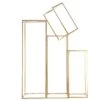 4 Pcs Geometric Metal Stands Wedding Flower Vase Holders - Matte Gold