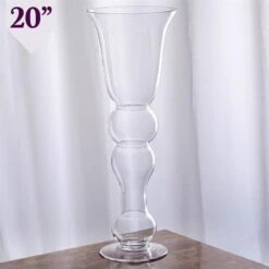 4 Pcs Trumpet Glass Wedding Vases - Clear -Optimal Home Decoration 4 pcs trumpet glass wedding vases clear 29041832067135