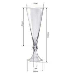 4 Pcs Trumpet Glass Wedding Vases - Clear -Optimal Home Decoration 4 pcs trumpet glass wedding vases clear 29041832427583