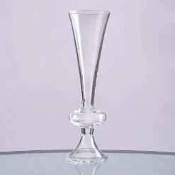 4 Pcs Trumpet Glass Wedding Vases - Clear -Optimal Home Decoration 4 pcs trumpet glass wedding vases clear vase a18 29042788270143