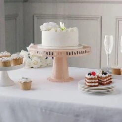 4 Plastic 13" Dessert Pedestals Round Cupcake Stands With Scalloped Edges 26 4 Plastic 13" Dessert Pedestals Round Cupcake Stands With Scalloped Edges -Optimal Home Decoration 4 plastic 13 dessert pedestals round cupcake stands with scalloped edges 30484279787583