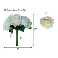 4 Silk Hydrangea Roses Bridal Bouquets - Pink -Optimal Home Decoration 4 silk hydrangea roses bridal bouquets pink arti 006 pink 28520214396991