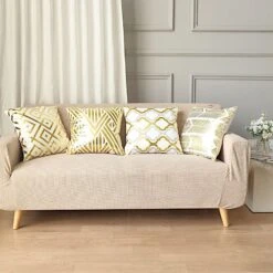 4 Square 18" X 18" Velvet Throw Pillow Covers With Gold Geometric Print 24 4 Square 18" X 18" Velvet Throw Pillow Covers With Gold Geometric Print -Optimal Home Decoration 4 square 18 x 18 velvet throw pillow covers with gold geometric print 30197127610431