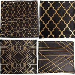 4 Square 18" X 18" Velvet Throw Pillow Covers With Gold Geometric Print 37 4 Square 18" X 18" Velvet Throw Pillow Covers With Gold Geometric Print -Optimal Home Decoration 4 square 18 x 18 velvet throw pillow covers with gold geometric print 30197129871423