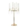 40" Round 9 Arm Metal Candelabra Taper Candle Holder With Glass Shades - Gold And Clear 1 40" Round 9 Arm Metal Candelabra Taper Candle Holder With Glass Shades - Gold And Clear -Optimal Home Decoration 40 round 9 arm cluster taper candelabra candlestick holder with drip accents gold chdlr cand 035rnd 9 gold 30803519963199