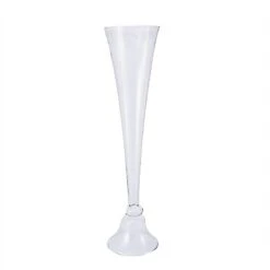 40" Tall Reversible Trumpet Glass Vases - Clear