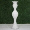 40" Tall Wedding Column Floor Vase With Pearls And Mirror Mosaic - Silver And White -Optimal Home Decoration 40 tall wedding column floor vase with pearls and mirror mosaic silver and white prop prl004 silv 4750351695935