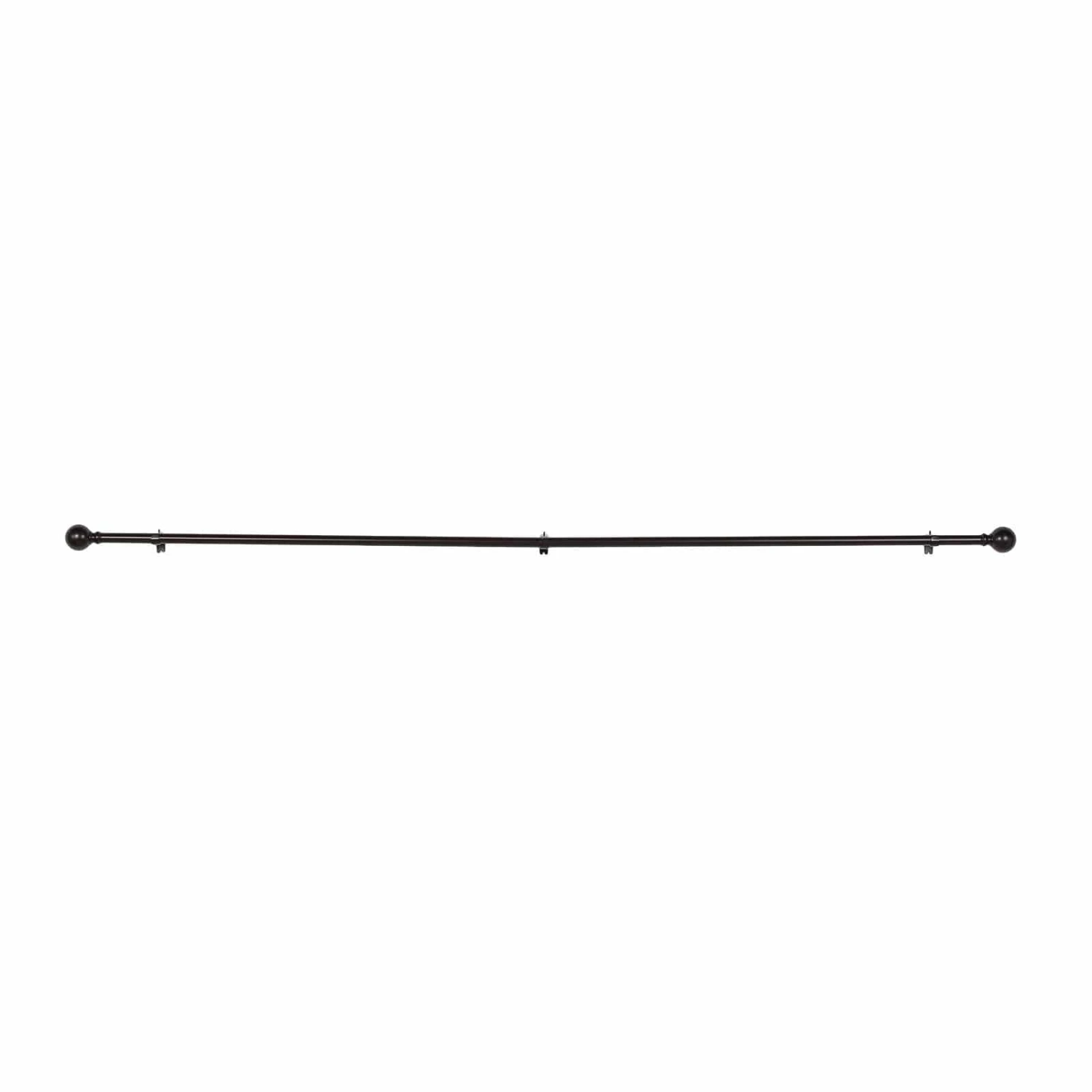 42"-126" Long Adjustable Metal Curtain Rod Set With Round Finials 14 42"-126" Long Adjustable Metal Curtain Rod Set With Round Finials - Image 12