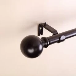 42"-126" Long Adjustable Metal Curtain Rod Set With Round Finials 35 42"-126" Long Adjustable Metal Curtain Rod Set With Round Finials -Optimal Home Decoration 42 126 long adjustable metal curtain rod set with round finials 29010409291839