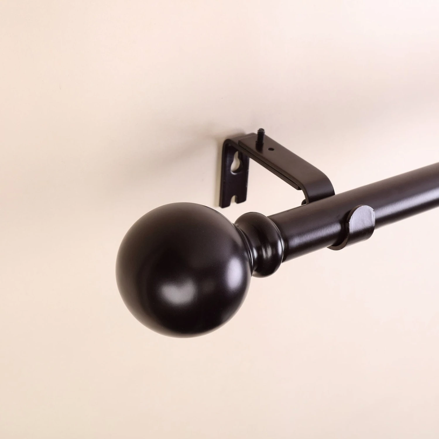 42"-126" Long Adjustable Metal Curtain Rod Set With Round Finials 16 42"-126" Long Adjustable Metal Curtain Rod Set With Round Finials - Image 14