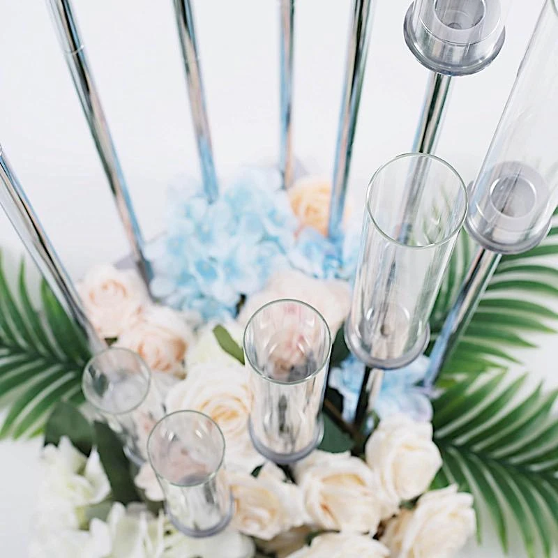 42" Tall Candelabra Candle Holder Centerpiece With Glass 15 42" Tall Candelabra Candle Holder Centerpiece With Glass - Image 13