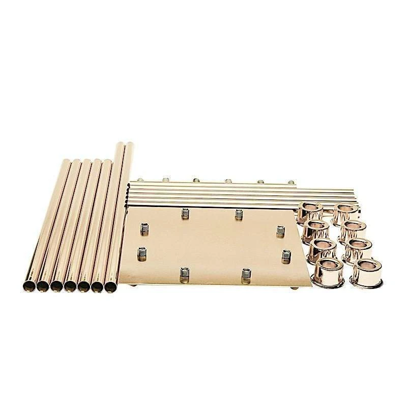 42" Tall Candelabra Candle Holder Centerpiece With Glass 5 42" Tall Candelabra Candle Holder Centerpiece With Glass - Image 3