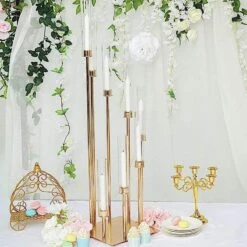 42" Tall Candelabra Candle Holder Centerpiece With Glass 25 42" Tall Candelabra Candle Holder Centerpiece With Glass -Optimal Home Decoration 42 tall candelabra candle holder centerpiece with glass 29035204411455