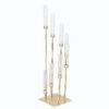 42" Tall Candelabra Candle Holder Centerpiece With Glass 1 42" Tall Candelabra Candle Holder Centerpiece With Glass -Optimal Home Decoration 42 tall candelabra candle holder centerpiece with glass chdlr cand 030 8 gold 29034975297599
