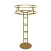 46" Tall Metal With Round Top Flower Stand Pedestal Centerpiece - Gold -Optimal Home Decoration 46 tall metal with round top flower stand pedestal centerpiece gold iron stnd11 46 gold 30439665500223