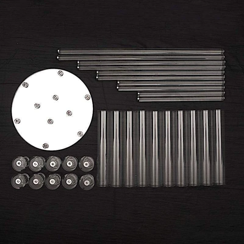 47" Tall 10 Arm Crystal Glass Candelabra Votive Candle Holder - Clear 6 47" Tall 10 Arm Crystal Glass Candelabra Votive Candle Holder - Clear - Image 4