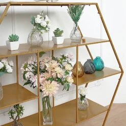 4ft Hexagon Large Metal Cake Dessert Display Stand Wedding Arch Backdrop - Gold 14 4ft Hexagon Large Metal Cake Dessert Display Stand Wedding Arch Backdrop - Gold -Optimal Home Decoration 4ft hexagon large metal cake dessert display stand wedding arch backdrop gold cake stnd h02 51 gold 29704571813951