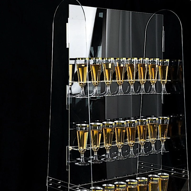5 Ft Acrylic 5-Tier Wine Glass Rack Champagne Flute Holder Stand - Clear 5 5 Ft Acrylic 5-Tier Wine Glass Rack Champagne Flute Holder Stand - Clear - Image 3