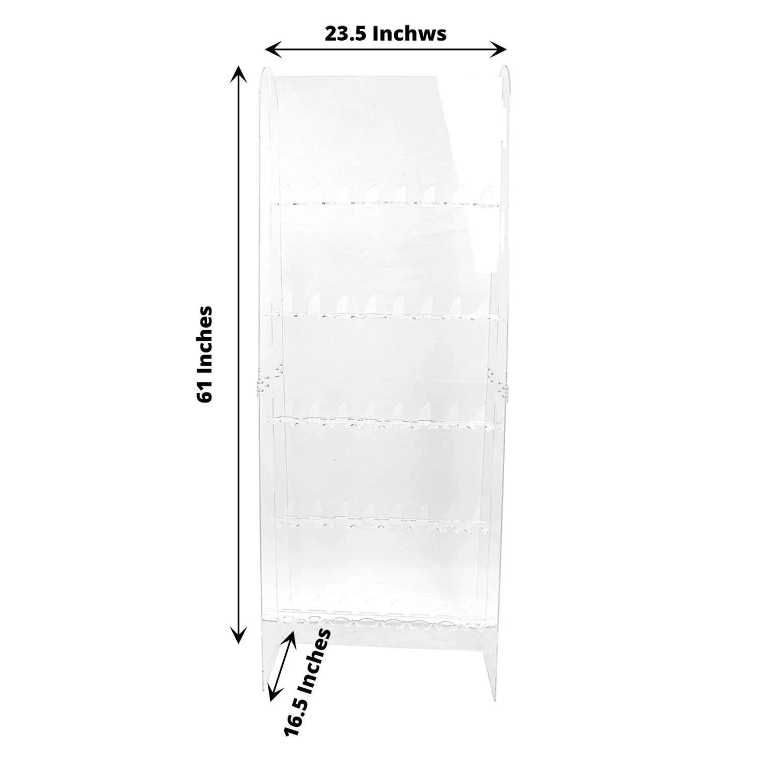5 Ft Acrylic 5-Tier Wine Glass Rack Champagne Flute Holder Stand - Clear 4 5 Ft Acrylic 5-Tier Wine Glass Rack Champagne Flute Holder Stand - Clear - Image 2