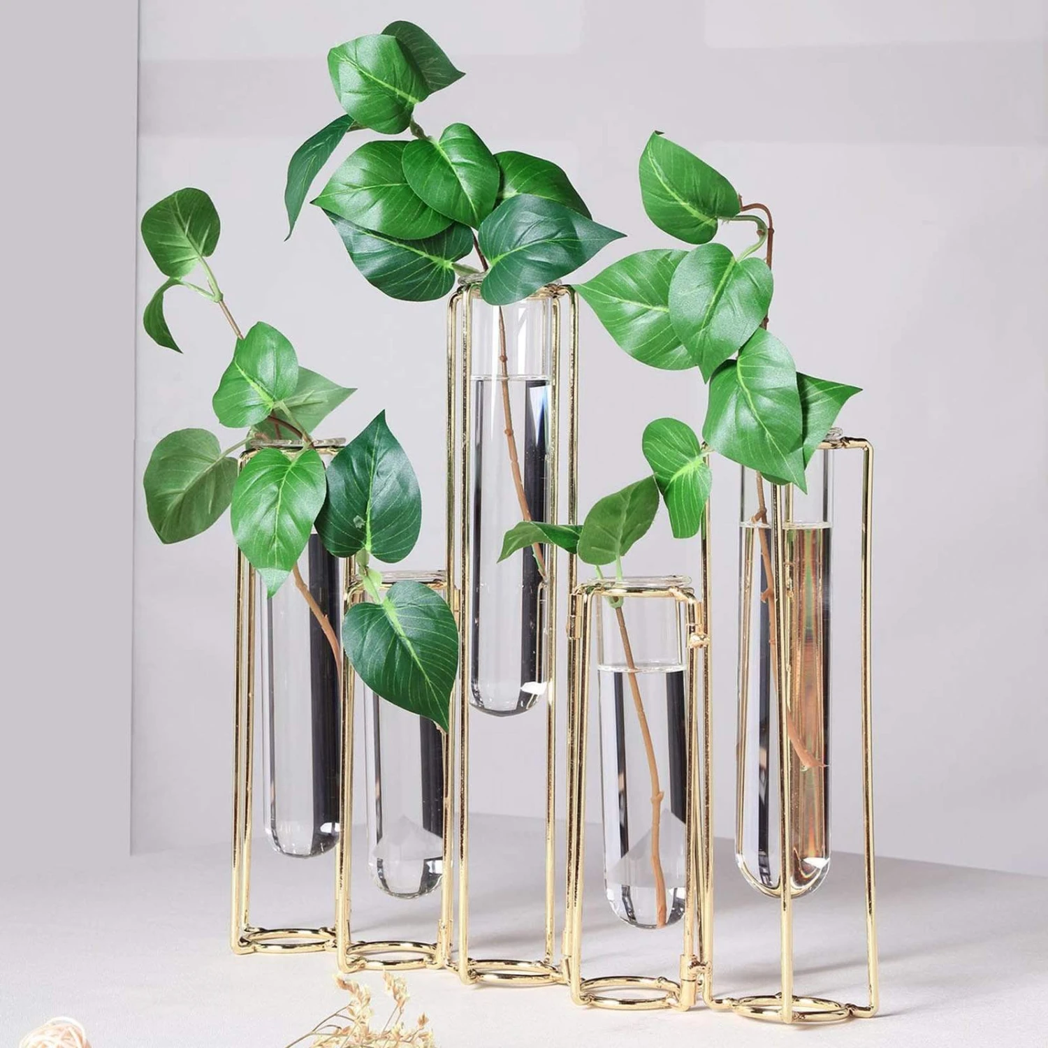 5 Jointed Geometric Flower Vase Holders With Glass Test Tubes 15 5 Jointed Geometric Flower Vase Holders With Glass Test Tubes - Image 13