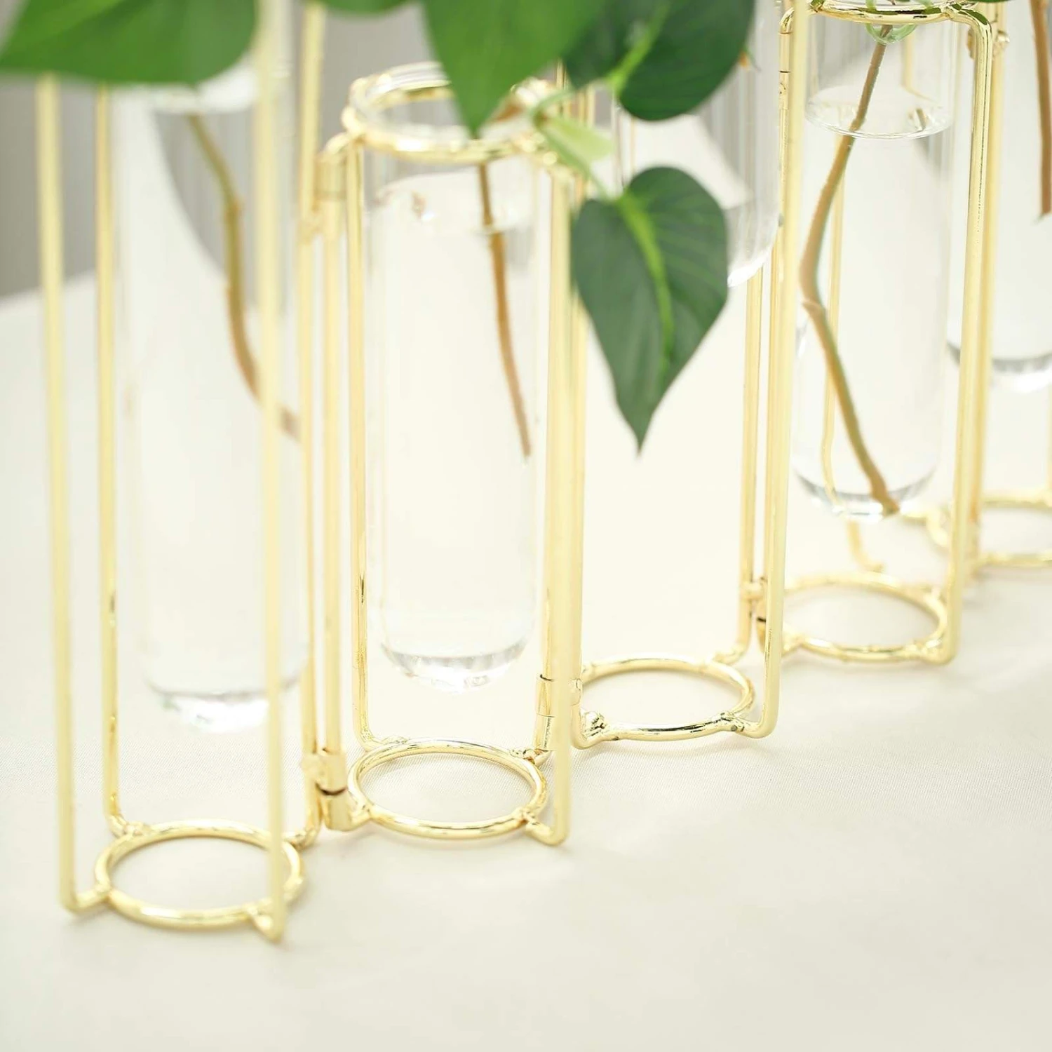 5 Jointed Geometric Flower Vase Holders With Glass Test Tubes 16 5 Jointed Geometric Flower Vase Holders With Glass Test Tubes - Image 14