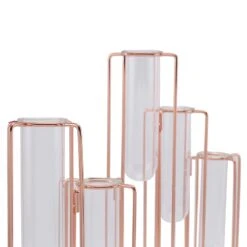 5 Jointed Geometric Flower Vase Holders With Glass Test Tubes 41 5 Jointed Geometric Flower Vase Holders With Glass Test Tubes -Optimal Home Decoration 5 jointed geometric flower vase holders with glass test tubes 28939941183551