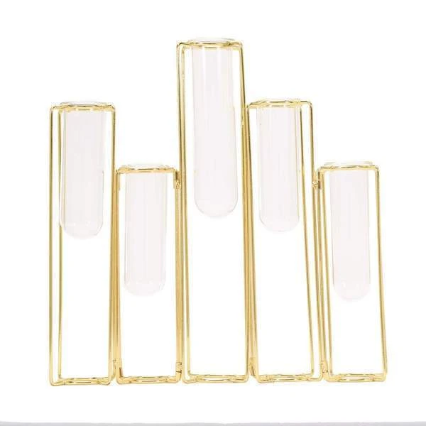 5 Jointed Geometric Flower Vase Holders With Glass Test Tubes 12 5 Jointed Geometric Flower Vase Holders With Glass Test Tubes - Image 10