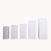 5 Metal Rectangular Display Stands Pedestal Riser - White -Optimal Home Decoration 5 metal display boxes centerpieces pedestal riser columns white prop box 001 set met 31044606328895